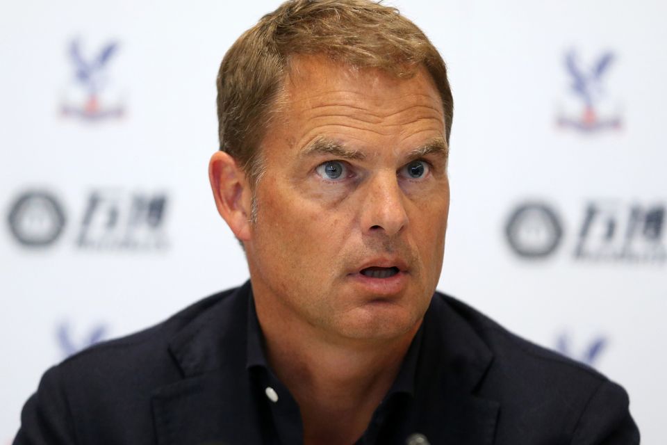 Frank de Boer oversees his first competitive game as Crystal Palace manager against Huddersfield