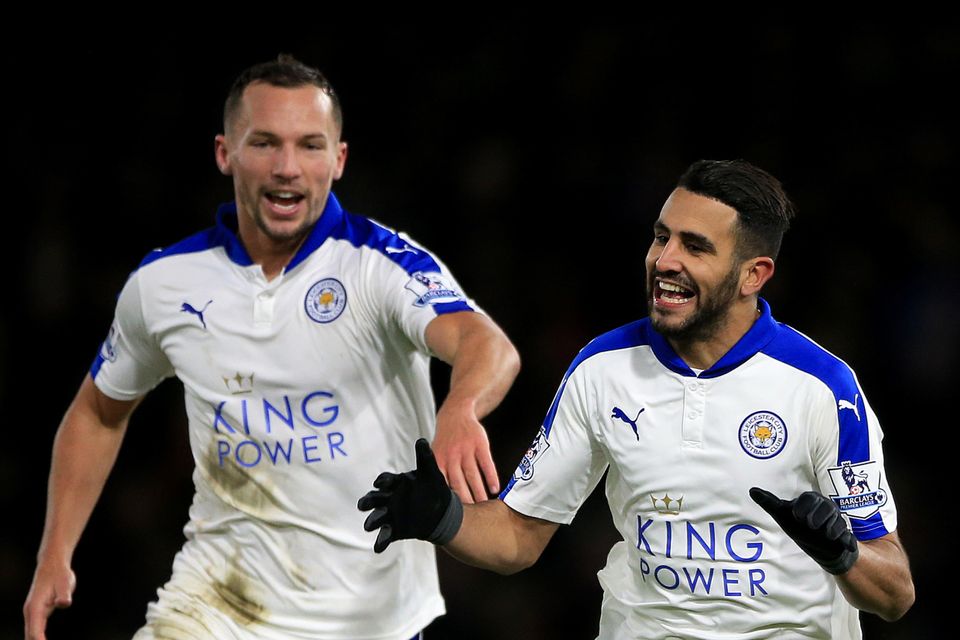 Riyad Mahrez (right) and Danny Drinkwater have been linked with moves away from Leicester recently
