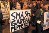 thumbnail: The Anti-Austerity Alliance protest which took place outside the Department of Justice on Stephen Green