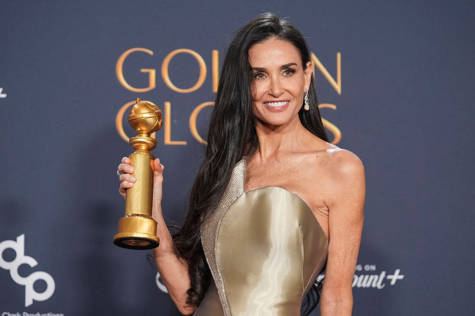 Demi Moore brought some much needed glamour and excitement to the Golden Globes on Sunday night. Photo: AP