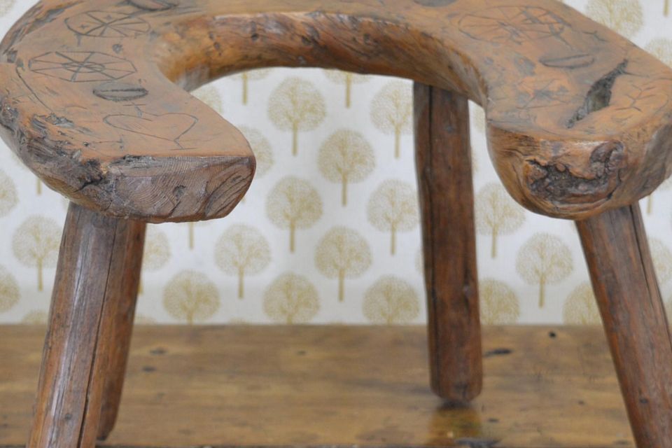 A 17th to 18th-century Irish yew birthing stool