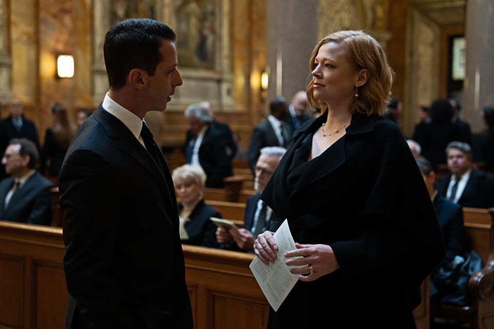 Amid rising tensions, Shiv (Sarah Snook) tries to reposition herself within a new political landscape, while Kendall (Jeremy Strong) rallies supporters. Photo: Sky/HBO
