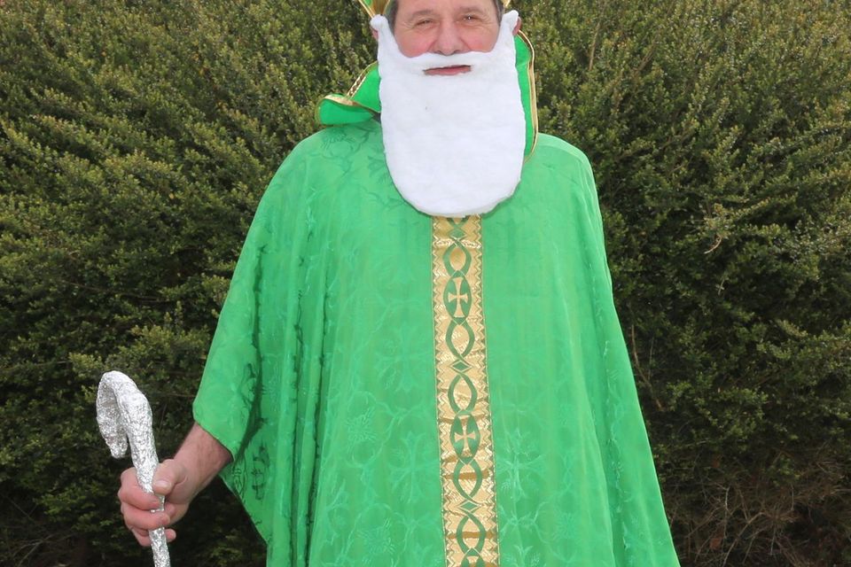 Mossy O' Sullivan was St. Patrick at the Newmarket Parade. Photo by Sheila Fitzgerald