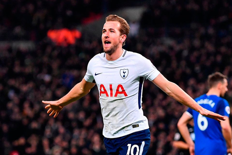 Spurs' Harry Kane celebrates after scoring his sides third goal    Photo: Getty