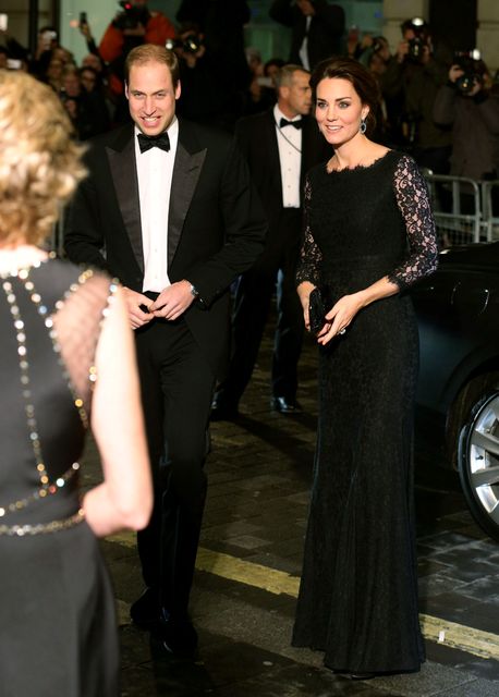 November 2014: Her black lace Diane Von Furstenberg gown was absolutely perfect.
