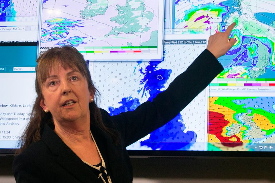 Evelyn Cusack of Met Éireann at the National Emergency Co-ordination Centre, Agriculture House, Kildare St, Dublin. Photo: Gareth Chaney/Collins