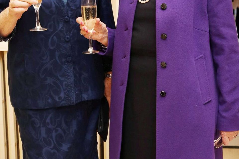 Kathleen Watkins and Mary McNicholas pictured at Irish designer Louise Kennedy’s 30th anniversary gala fashion presentation celebrating her new autumn winter collection.