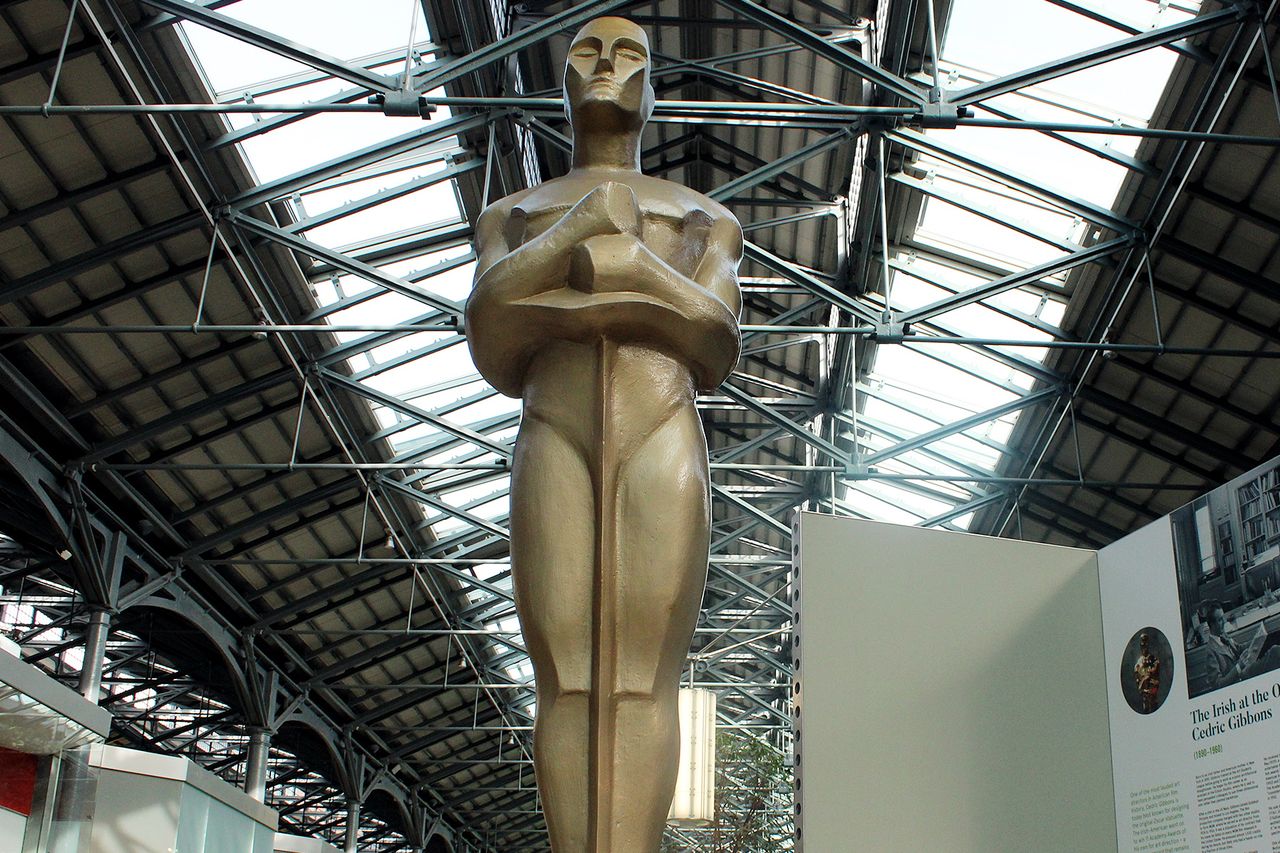 Oscar statuette on display at downtown IMAX