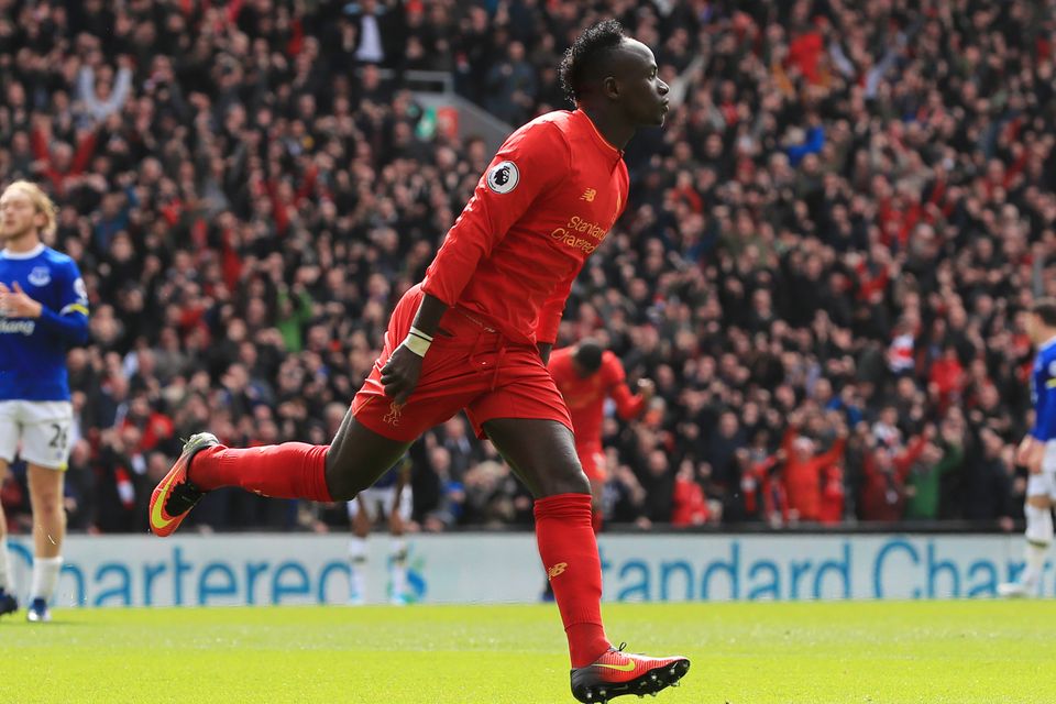 Forward Sadio Mane is training with the main Liverpool squad again after his recovery from a knee injury.