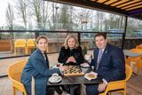 thumbnail: Cathaoirleach of the Killarney Municipal District, Cllr Niall Kelleher enjoying a game of chess with Miriam Kennedy, Head of Wild Atlantic Way / Failte Ireland at the official opening of the Killarney Outdoor Dining Infrastructure at Kenmare Place, Killarney on Wednesday along with Angela McAllen, Killarney Town Manager. Photo by Don MacMonagle