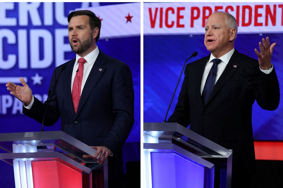 Walz and Vance keep it cordial but attack running mates in US vice-presidential debate