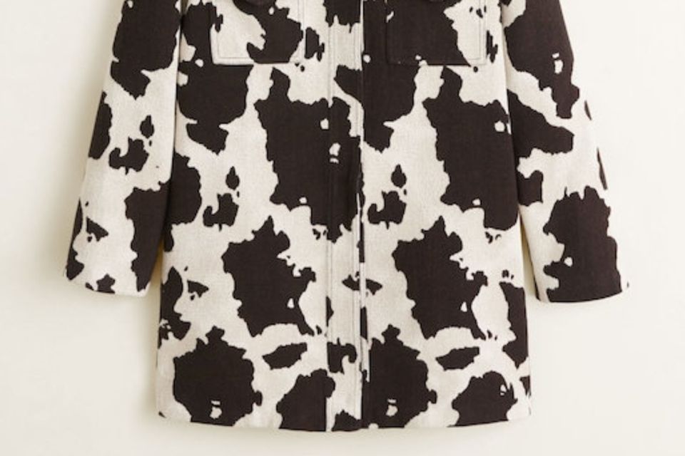 Mango cow outlet print jacket