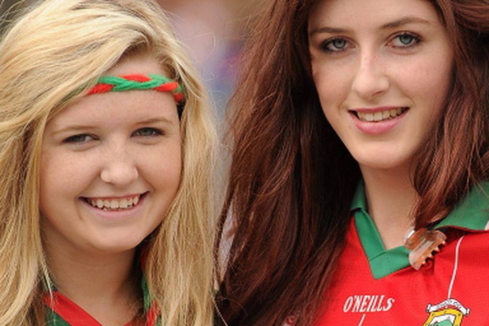 Mayo supporters Erin Foley, left, and Sal Walsh, from Ballinrobe