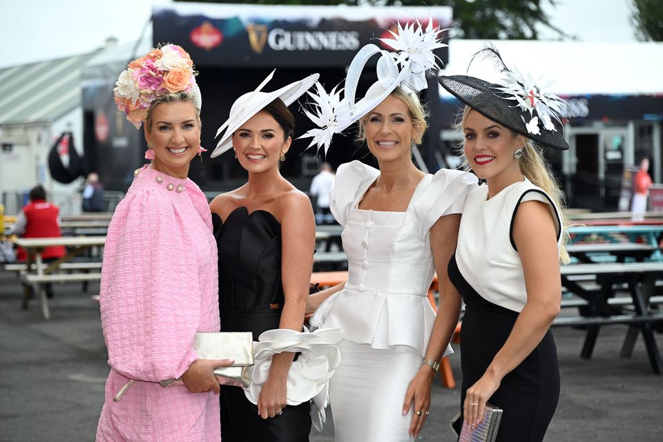 01/08/2024

Niamh O’Donovan, Gort, Jennifer Wrynne, Leitrim, Mary Lee, Gort and Hayley Coleman, Westport enjoying Ladies Day of the Galway Races Summer Festival in Ballybrit. Photo: Ray Ryan