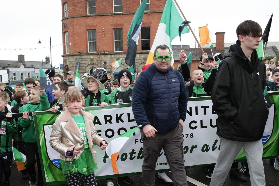 Taking part in the Arklow parade.