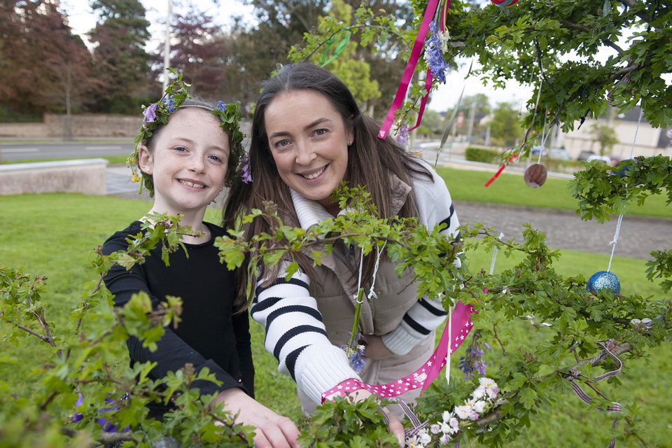 Nessa and Ciara Dooley pictured at the 2023 Gorey May Bush Féile on Sunday evening. Pic: Jim Campbell