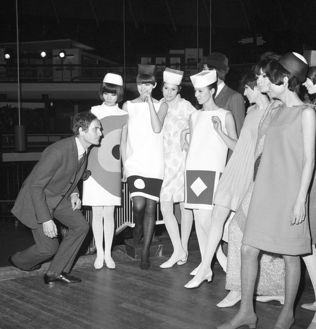 Pierre Cardin and some of his models (PA)
