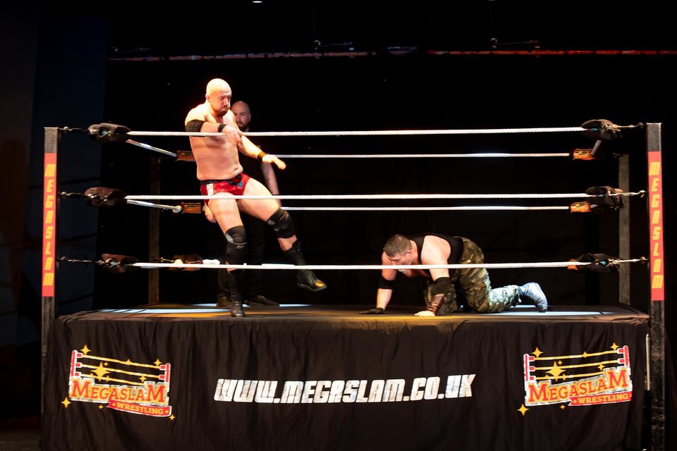 Megaslam wrestling at St Michaels theatre. Photo; MAry Browne