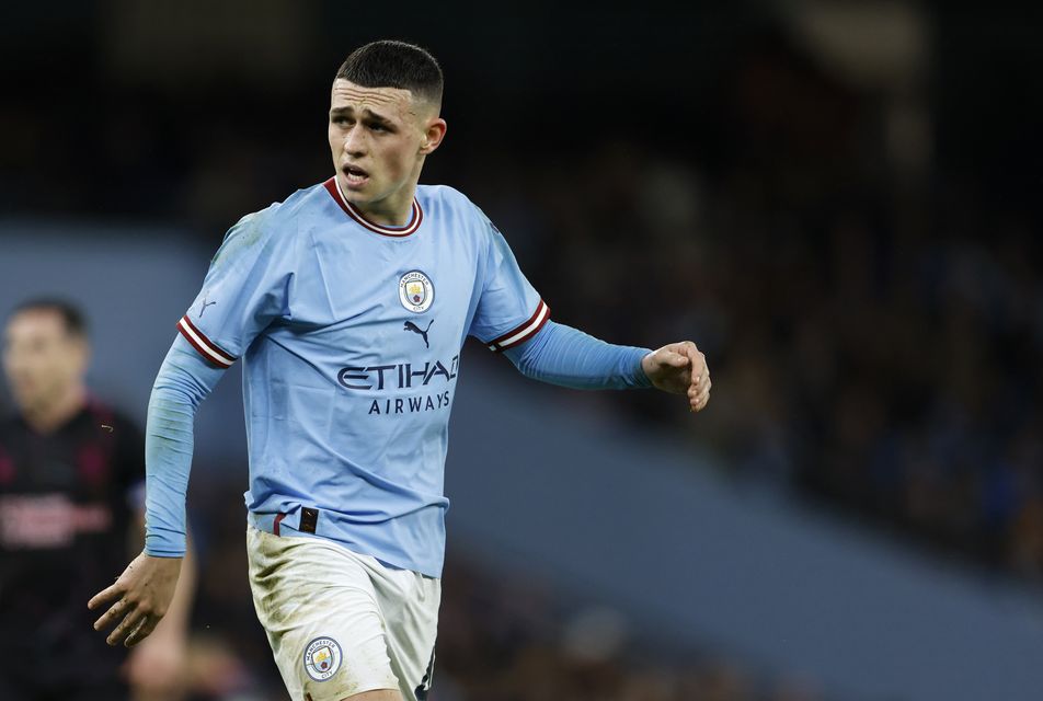 Manchester City will definitely be without Phil Foden (Richard Sellers/PA).