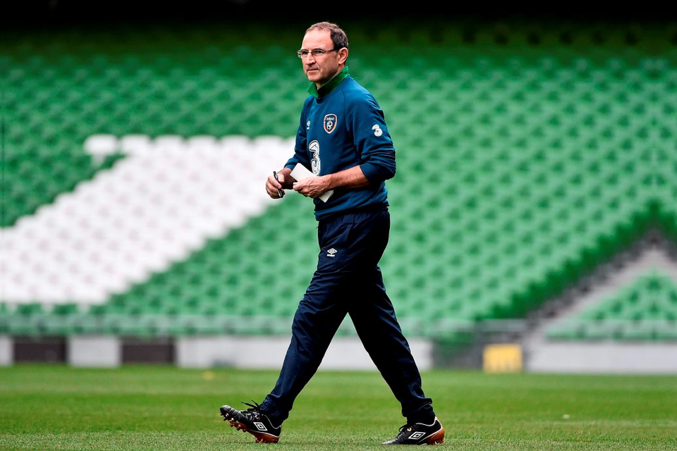 Republic of Ireland manager Martin O'Neill during squad training