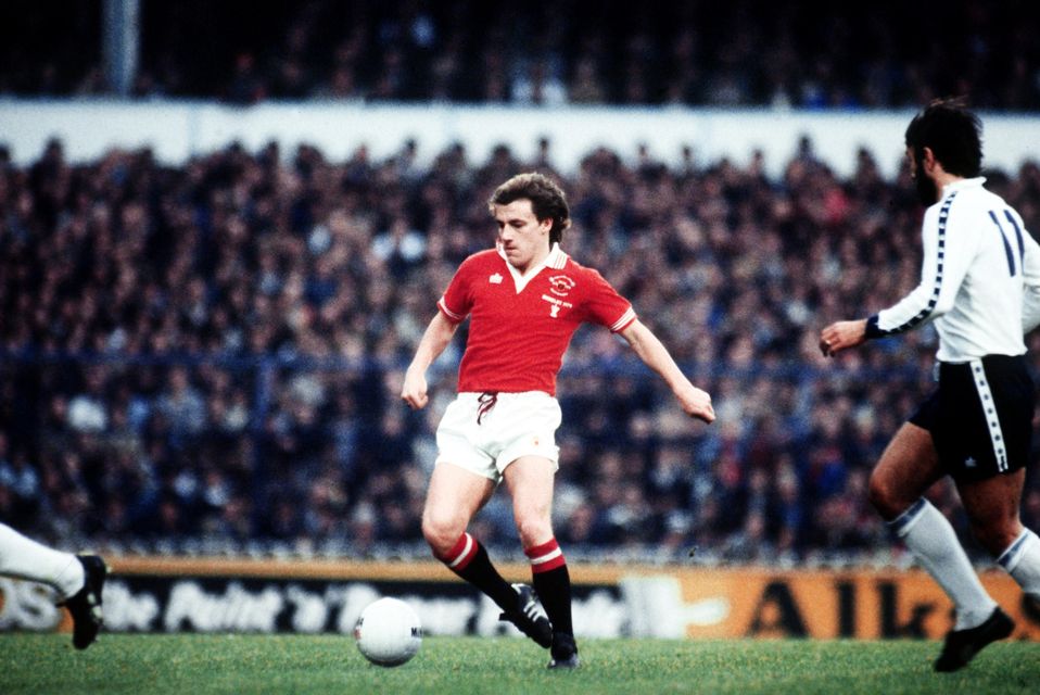Steve Coppell in action for United