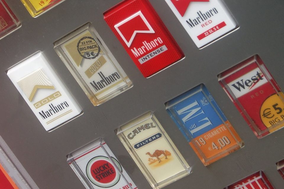 The sale of cigarettes from vending machines is set to be banned.