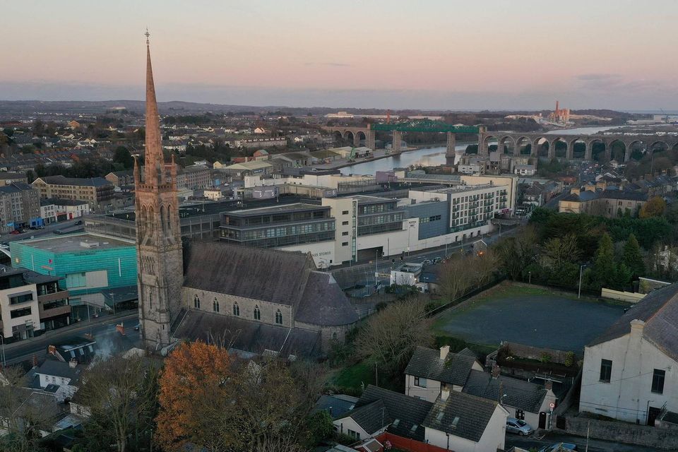 An aerial view from Millmount looking towards the port of Drogheda. Picture Ken Finegan/www.newspics.ie