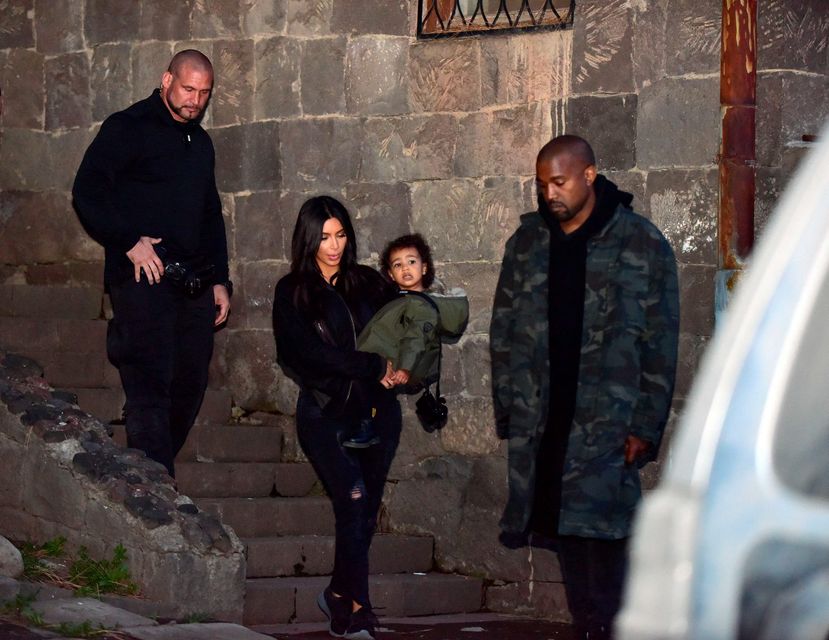 Kim Kardashian and Kanye West attacked for dressing North in a fur coat