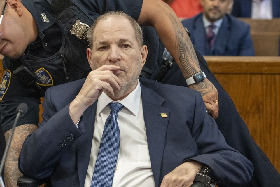 Weinstein’s 2020 rape conviction was overturned by an appeals court (Steven Hirsch/New York Post via AP)