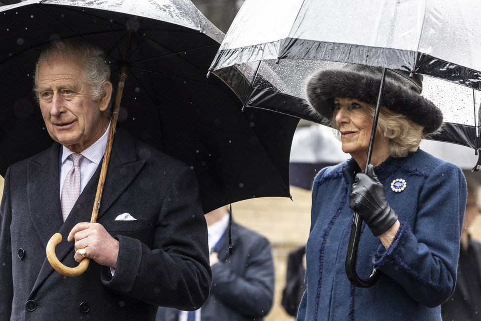 Short reign?: King Charles III and Camilla during a visit to Hamburg, Germany in March. Photo by Maja Hitij/Getty Images
