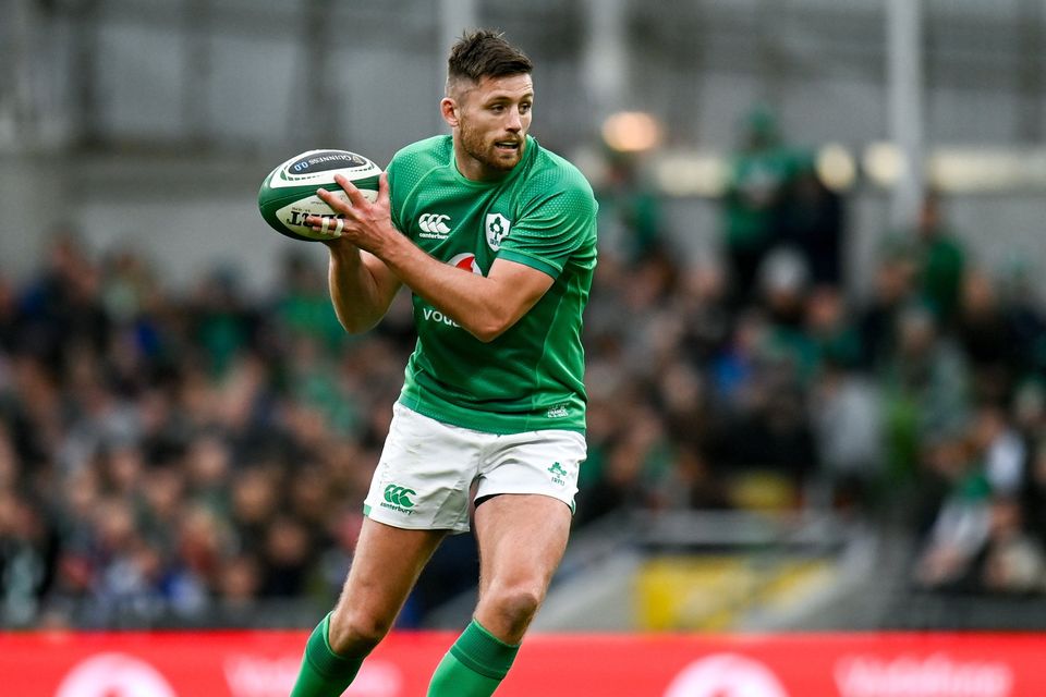 Ross Byrne is set for his first Six Nations start against Italy. Photo by Harry Murphy/Sportsfile