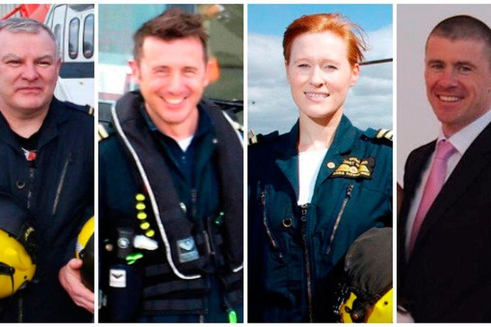 The crew of Rescue 116; (left to right) Paul Ormsby, Mark Duffy, Dara Fitzpatrick and Ciaran Smith