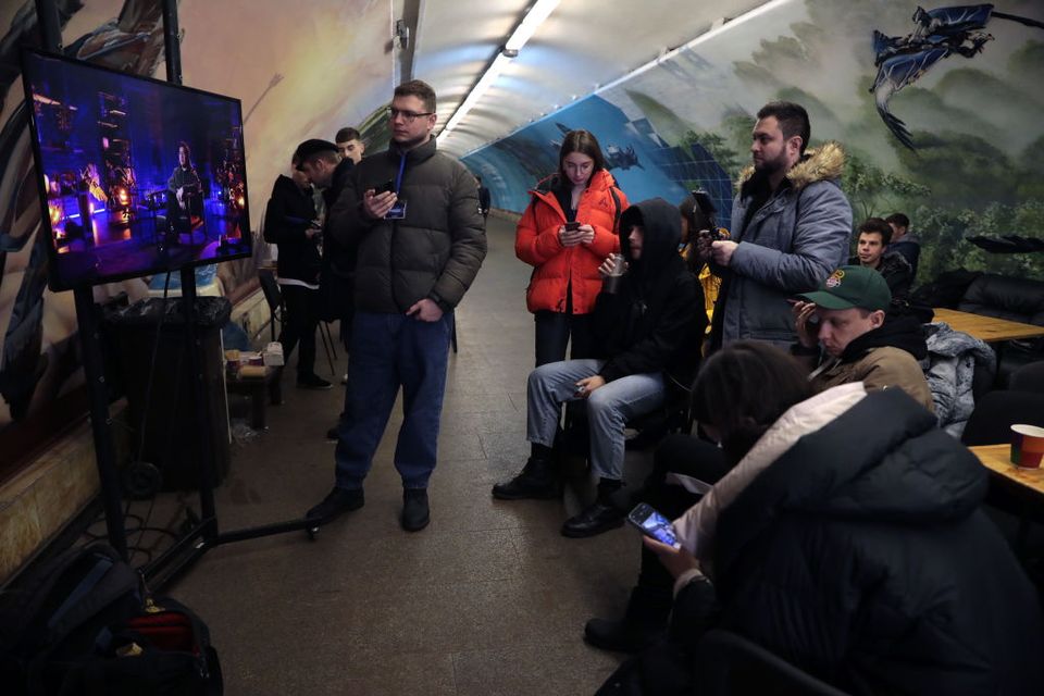 Due to the ongoing war in Ukraine, this year's Eurovision contestant was selected from within the confines of a metro station operating as a bomb shelter. Photo: Hennadii Minchenko/Getty Images