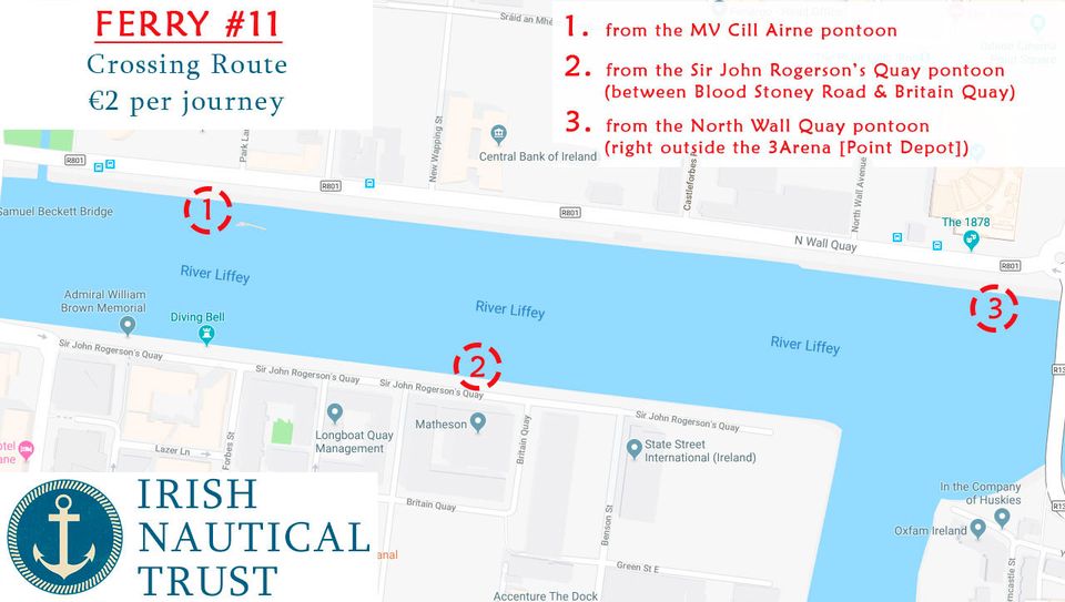 The new No.11 Liffey Ferry route