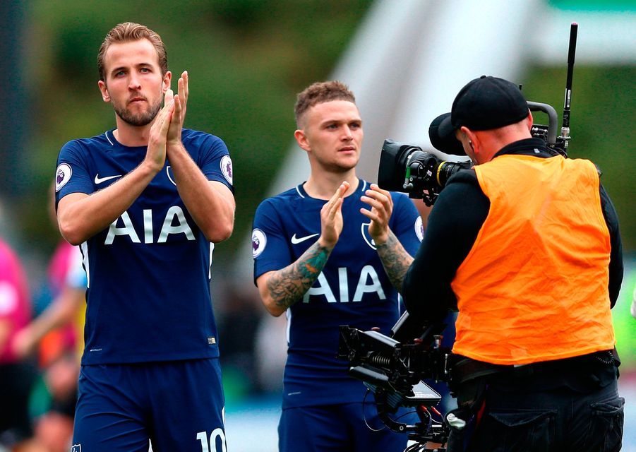 Harry Kane reacts after the final whistle