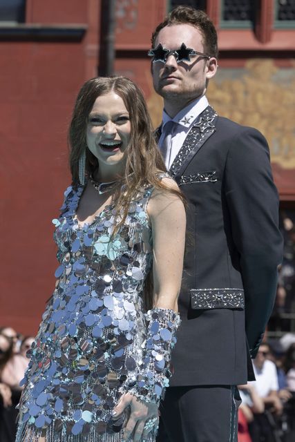 Ireland’s entrant Emmy poses during the opening ceremony of the 69th Eurovision Song Contest in Basel. Photo: AP