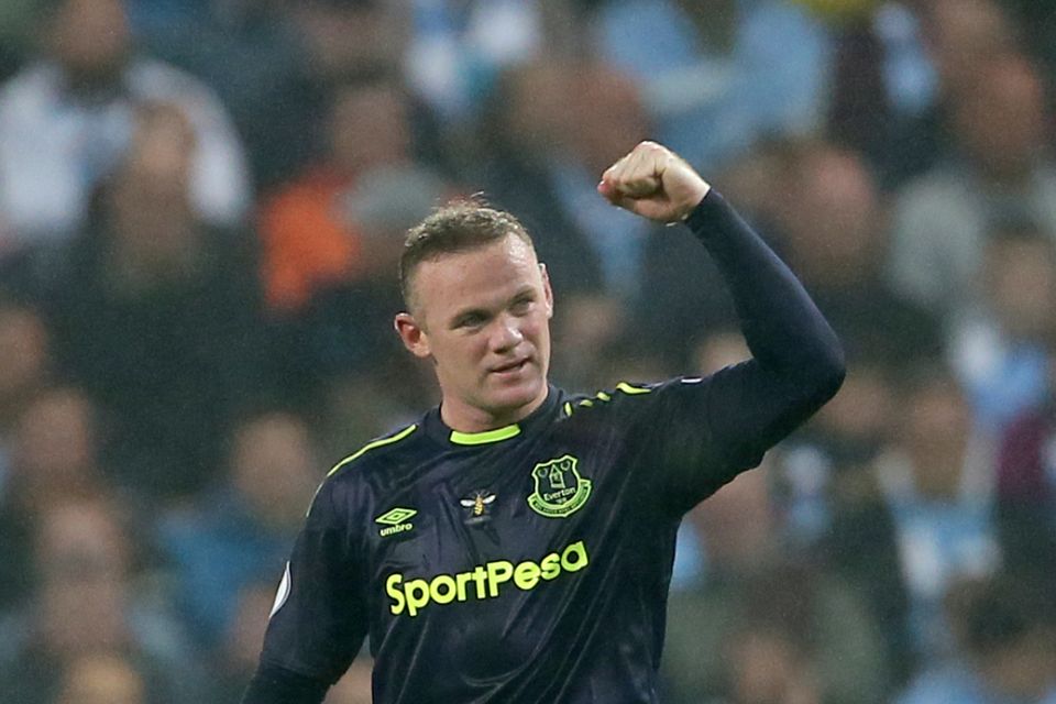 Everton's Wayne Rooney enjoyed his goal at Manchester City