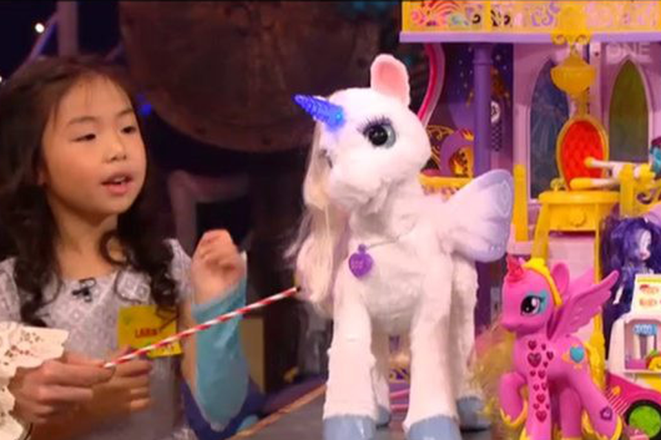 Lara Reddy (6) during her appearance on the Late Late Toy Show last Friday