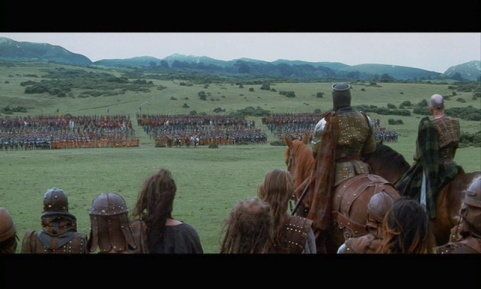 A battle scene from Braveheart.