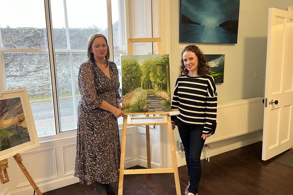 Leonora with Fiona McKenna, fellow artist.