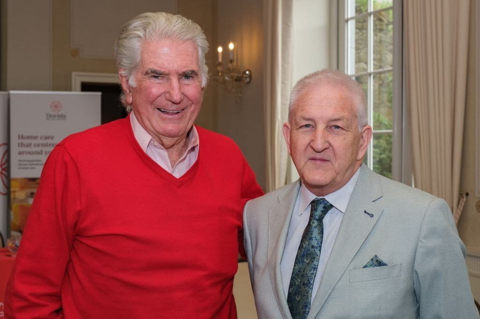 John Grogan, Bansha and USA, and Martin Quinn, announcing details of the Darby Ryan Poetry Contest and Song of Peace Contest. 
