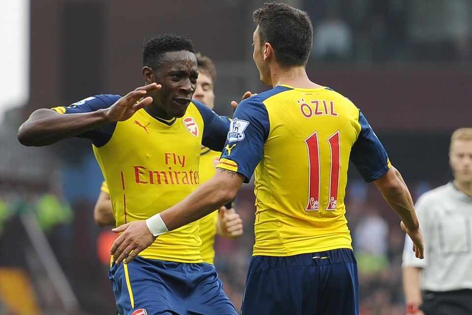 Danny Welbeck, left, believes there is plenty he can still improve on at Arsenal