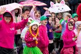 thumbnail: Ann Marie Cooney and her dancers taking part in the parade.
