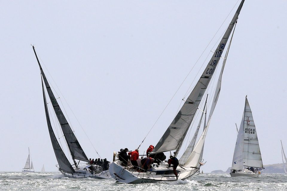 Viking, an X-302 (Howth Yacht Club) and  Evenflow, a Sigma 35 (Down Cruising Club)