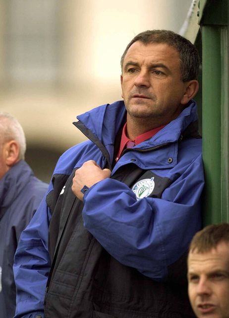 Finn Harps manager Noel King watches the eircom League First Division match against Bray Wanderers at the Carlisle Grounds back in October 2003 - the last time King managed a men's team in the League of Ireland. Photo: David Maher/Sportsfile