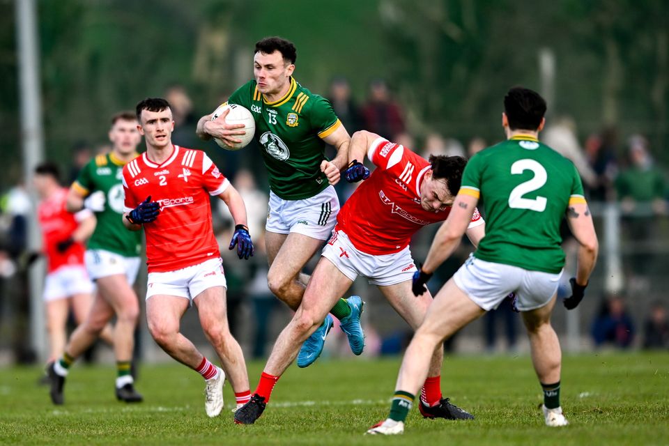 Meath facing Louth in Division 2 back in March. Photo: Daire Brennan/Sportsfile
