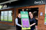 thumbnail: Staff at Darcy’s Filling Station in Mountlucas, Daingean, County Offaly were delighted to hear that their store sold an All Cash Surprise scratch card with a top prize amount worth €150,000. Pictured at the celebrations were Grace Kelly, Tom Darcy and Sharon Bracken at Darcy's Gala service station Mount Lucas, Co. Offaly. Pic: Paul Molloy / Mac Innes Photography
