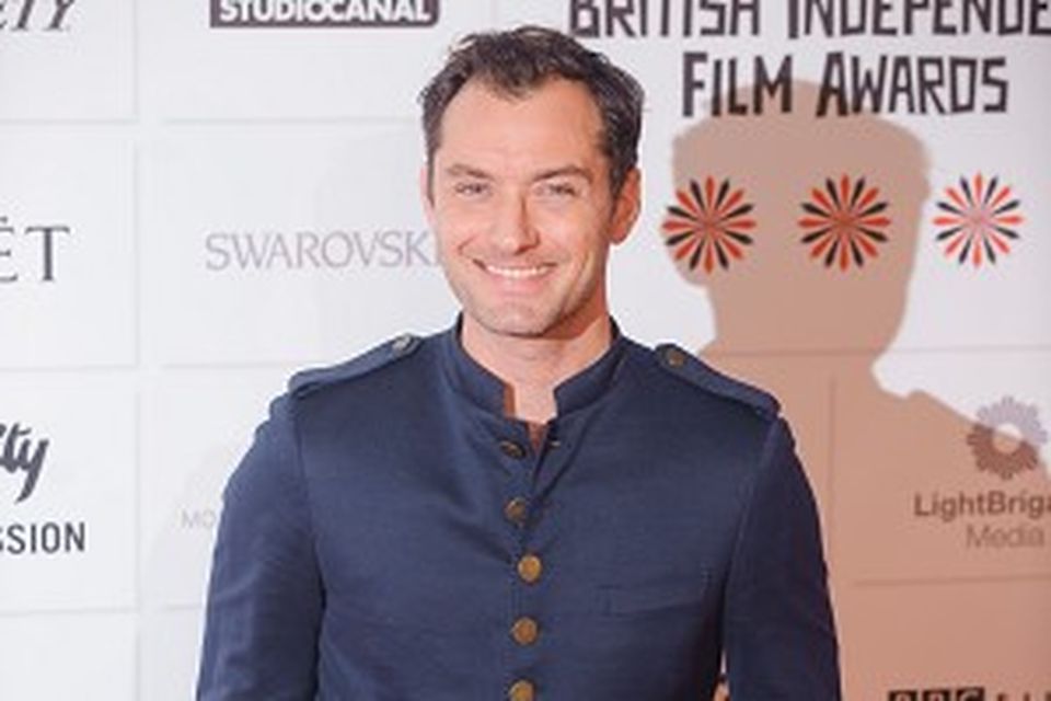 Jude Law arriving at the Moet British Independent Film Awards, at Old Billingsgate in central London
