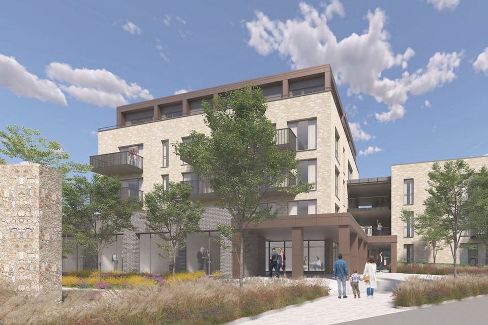 An artist’s impression of the development planned for the Society of the Sacred Heart site in Goatstown, Dublin
