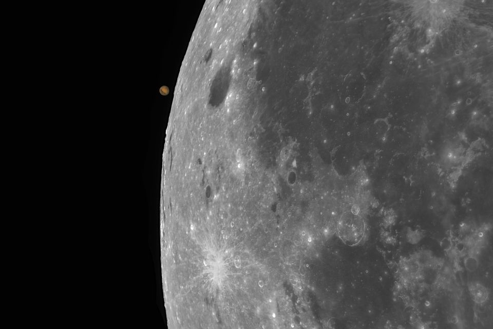 ‘When the planets align. Lunar occultation of Mars’ by Enda Kelly.